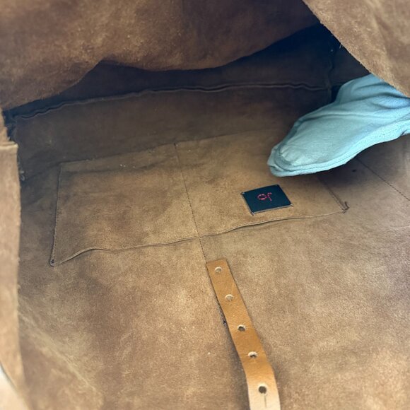 Jo Handbags Leather Shopper Tote - Honey Brown - Picture 5 of 6